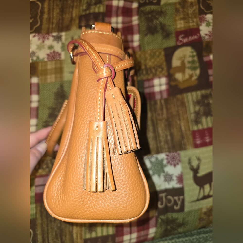 DOONEY & BOURKE Tan Pebbled Leather Satchel - Picture 5 of 13